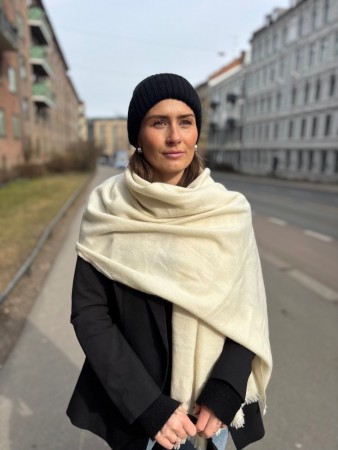 Kashmirskjerf Premium - Warm Cream