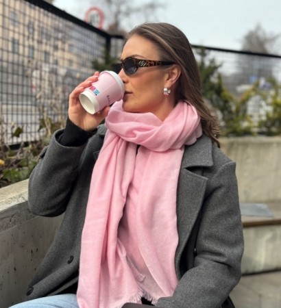 Kashmirskjerf Classic - Warm Pink