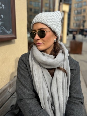 Kashmirskjerf Classic - Light Grey
