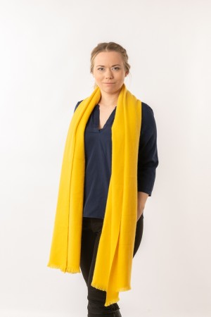Kashmirskjerf Premium - Warm Yellow