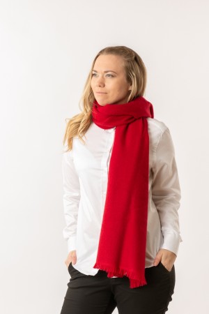 Kashmirskjerf Premium - Warm Red