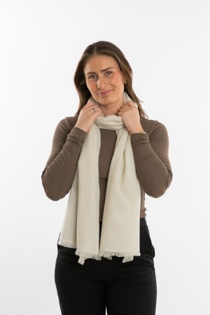 Kashmirskjerf Classic - Cream