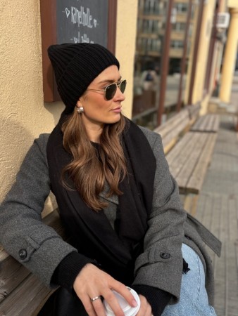 Kashmirskjerf Classic - Black