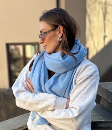 Kashmirskjerf Classic - Light Blue